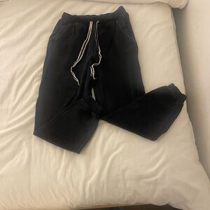 Aerie Black Track Pants with White Drawstring